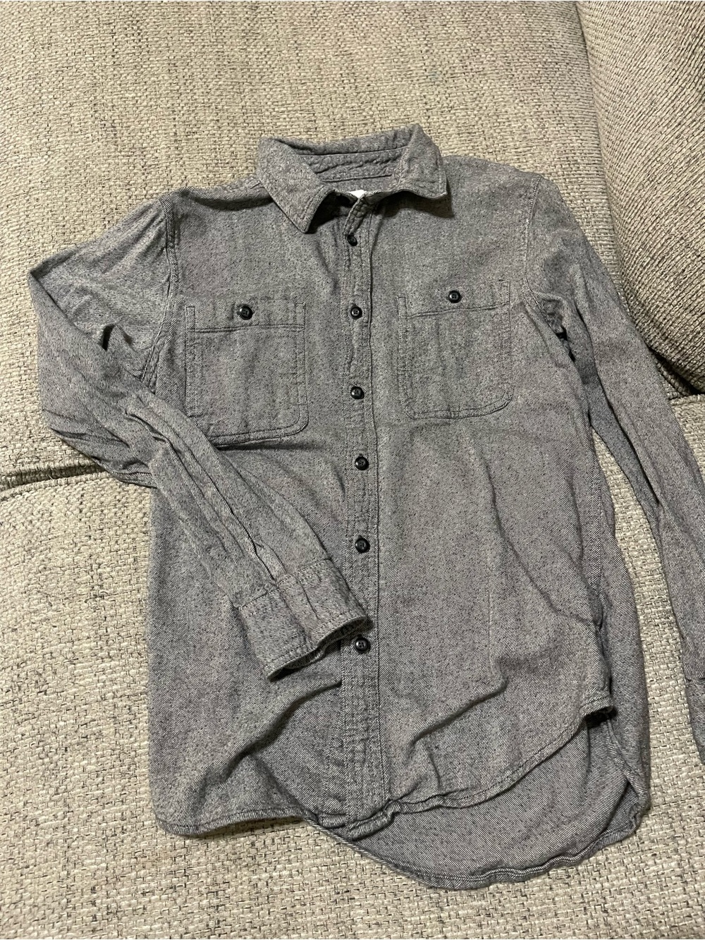 Sonoma Heather Gray Button-Front Shirt